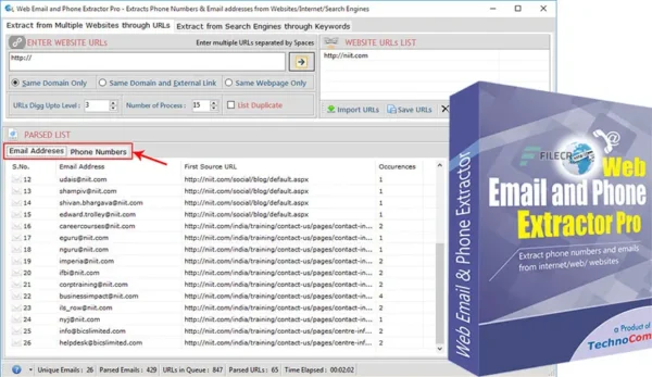 Technocom Web Email and Phone Extractor Pro 5